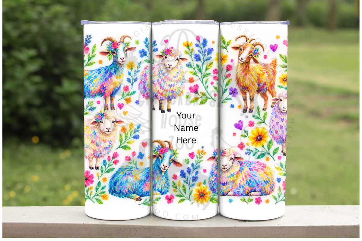 Colorful Sheep and Goats Tumbler