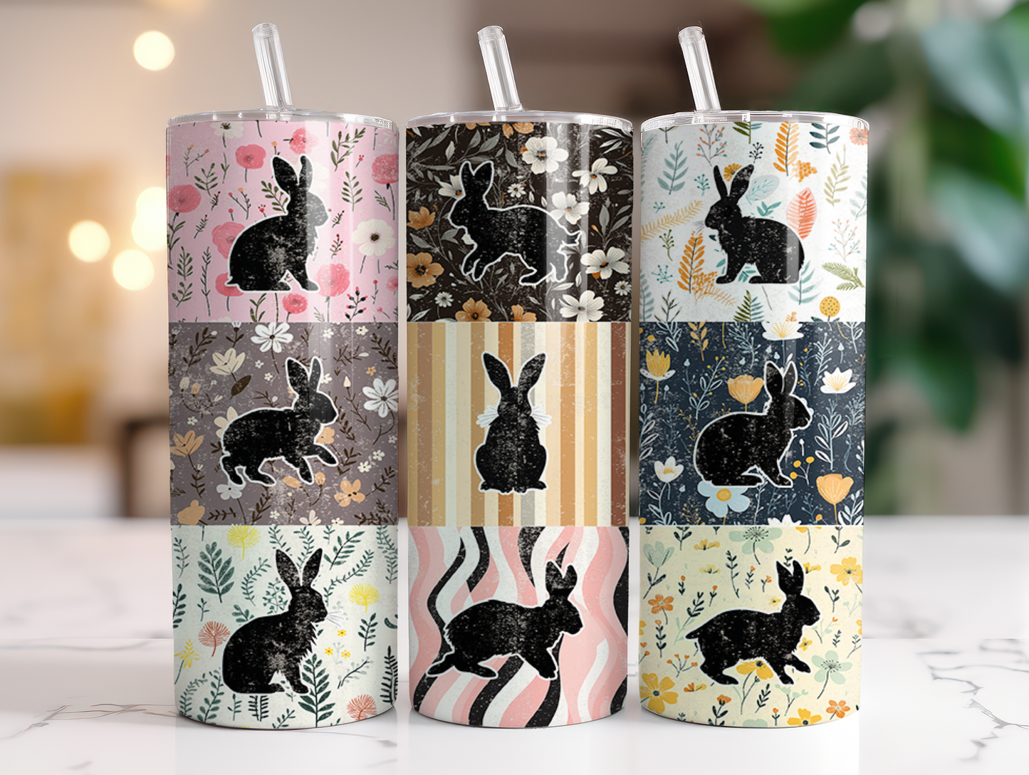Rabbit Quilt Tumbler