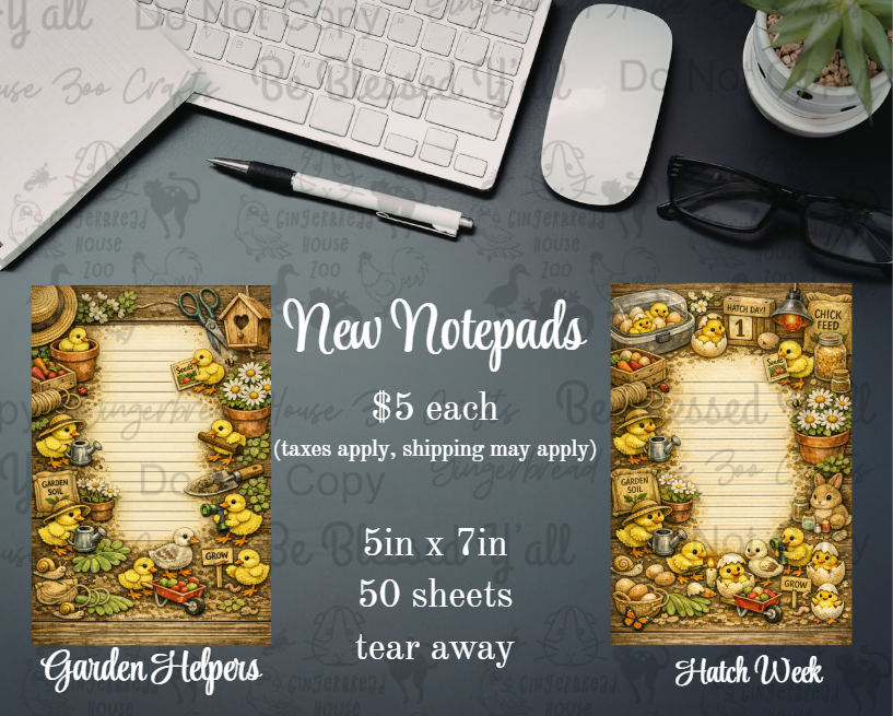 Chicken Themed Notepads
