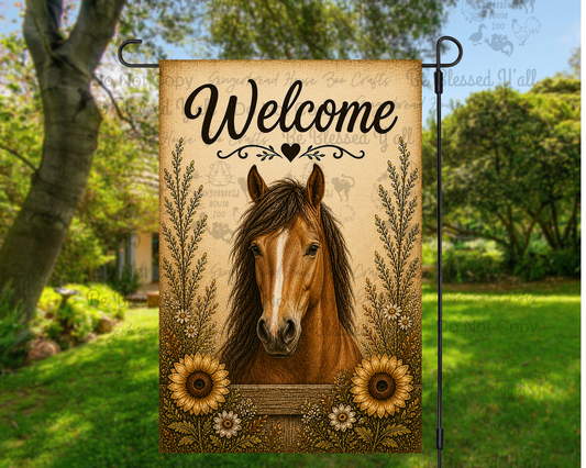 Horse Garden Flag