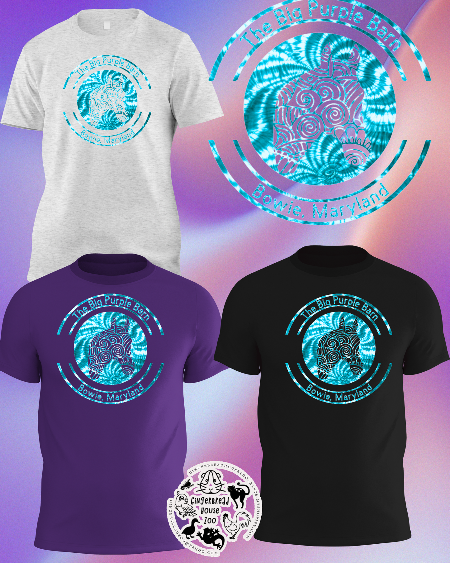 Big Purple Barn Zentangle Shirt