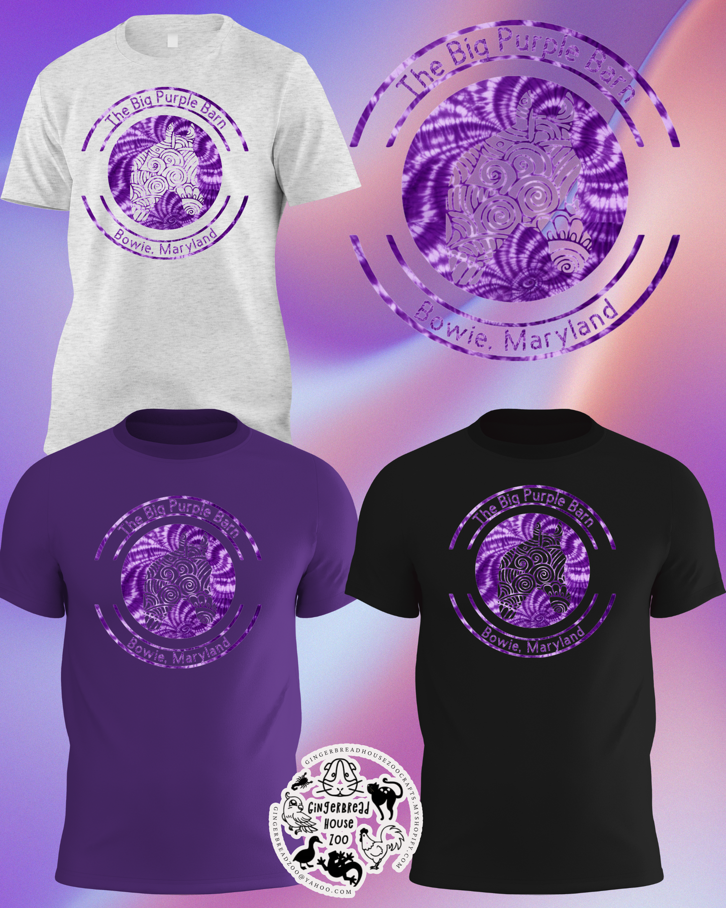 Big Purple Barn Zentangle Shirt
