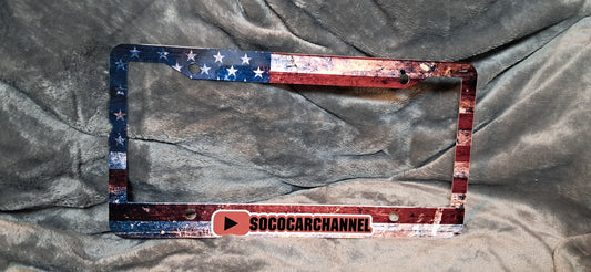 SoCo Car Channel License Plate and Frame