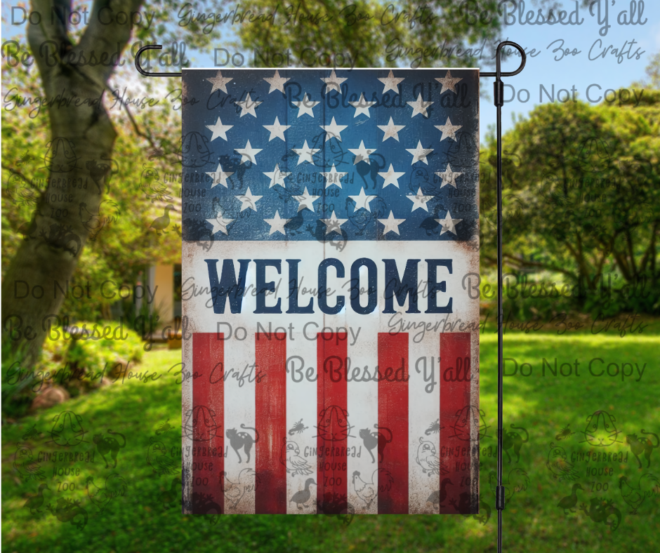 Patriotic Garden Flags Set 1