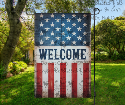 Patriotic Garden Flags Set 1