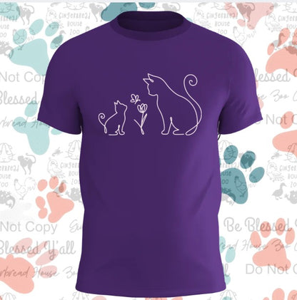 Cute Cat Line Art