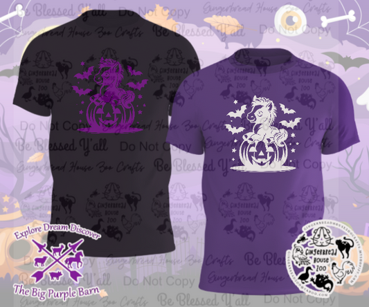 Horse Pumpkin Shirt - Big Purple Barn
