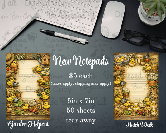 Chicken Themed Notepads