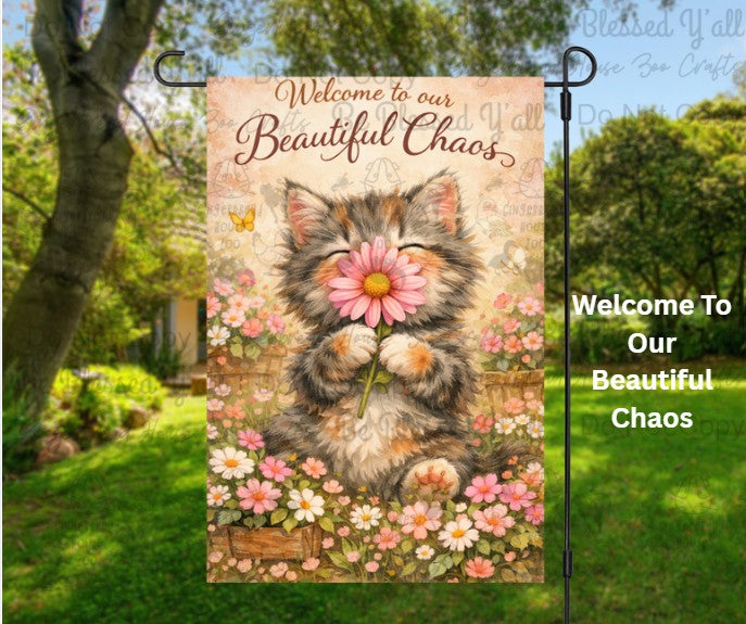 Cat Themed Garden Flags A