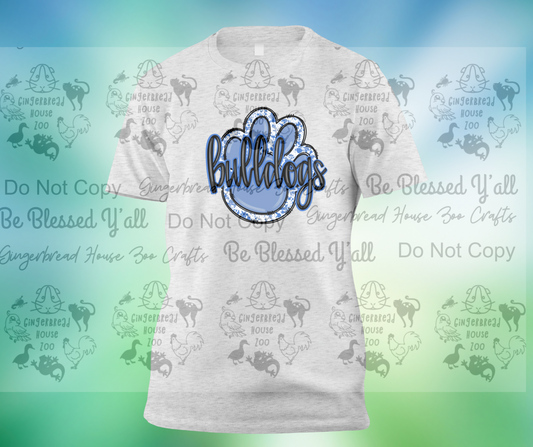 Bulldog Paw Print Tee